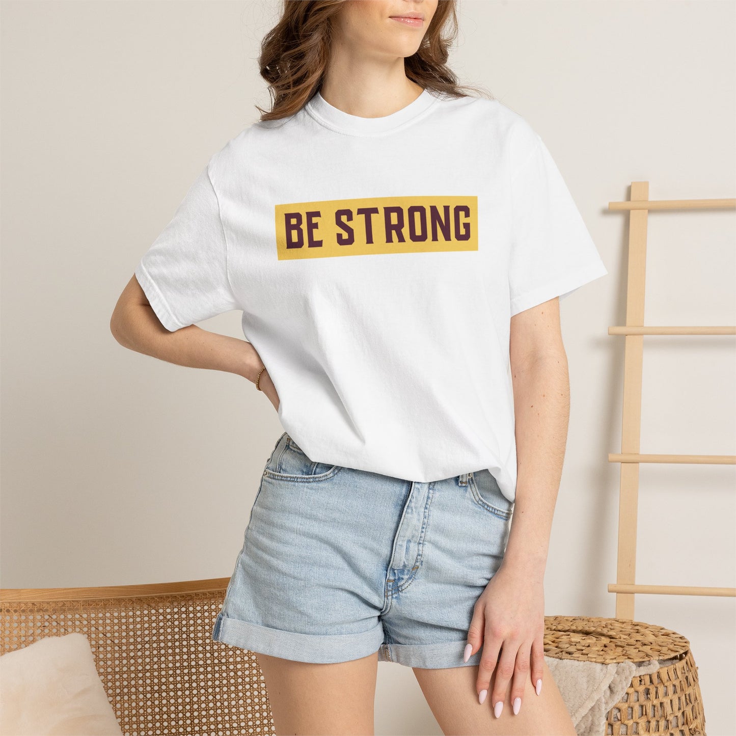 Be Strong Quotes Best Selling Unisex Heavy Cotton T-Shirt
