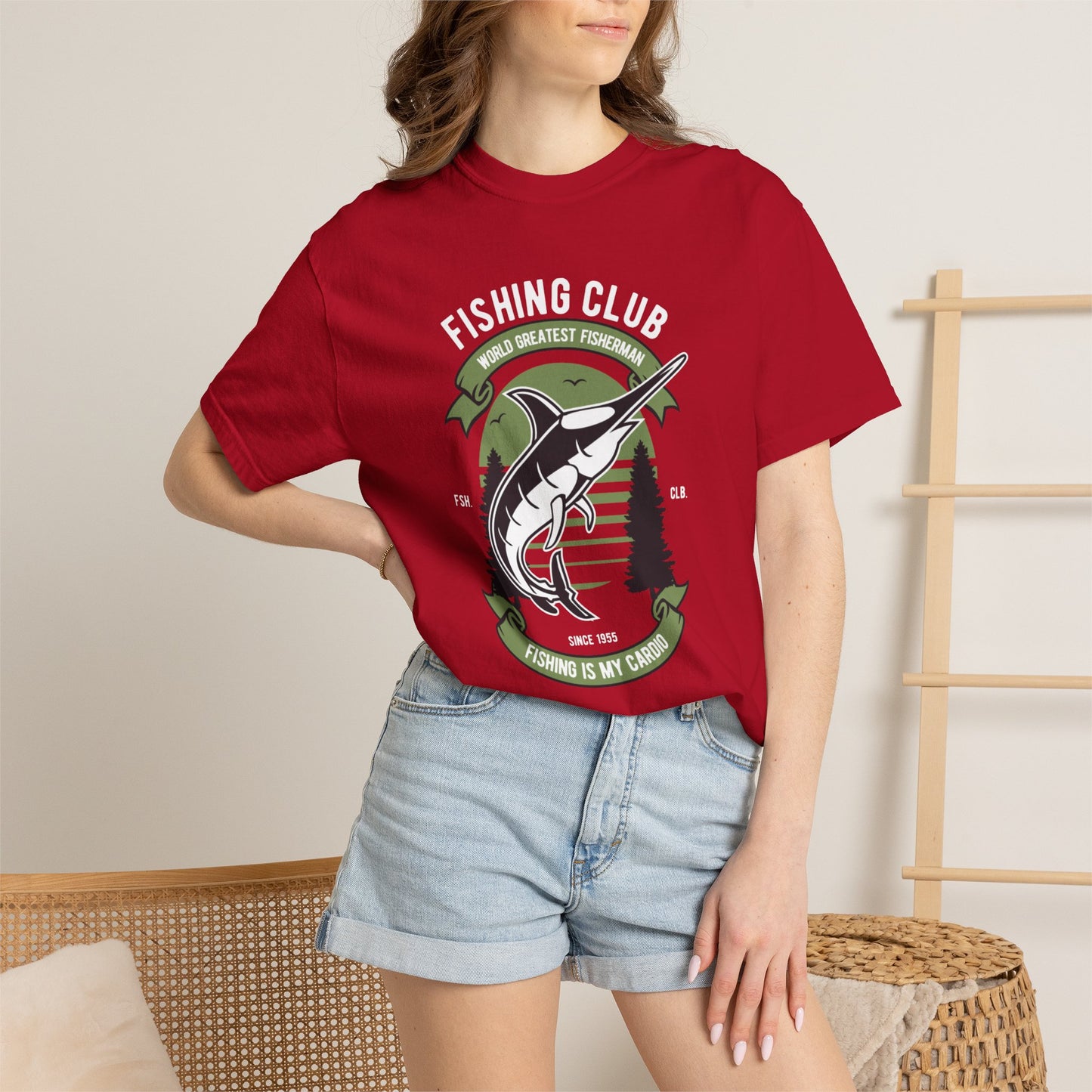 Fishing Club Fishing Gear Sarcastic Fishing Tee Unisex Heavy Cotton T-Shirt