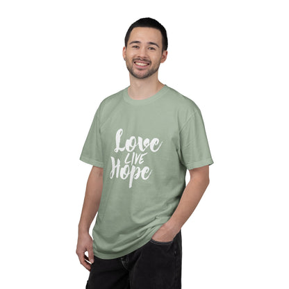 Love live hope Modern Tee Achievement Self-Improvement Unisex Heavy Cotton T-Shirt