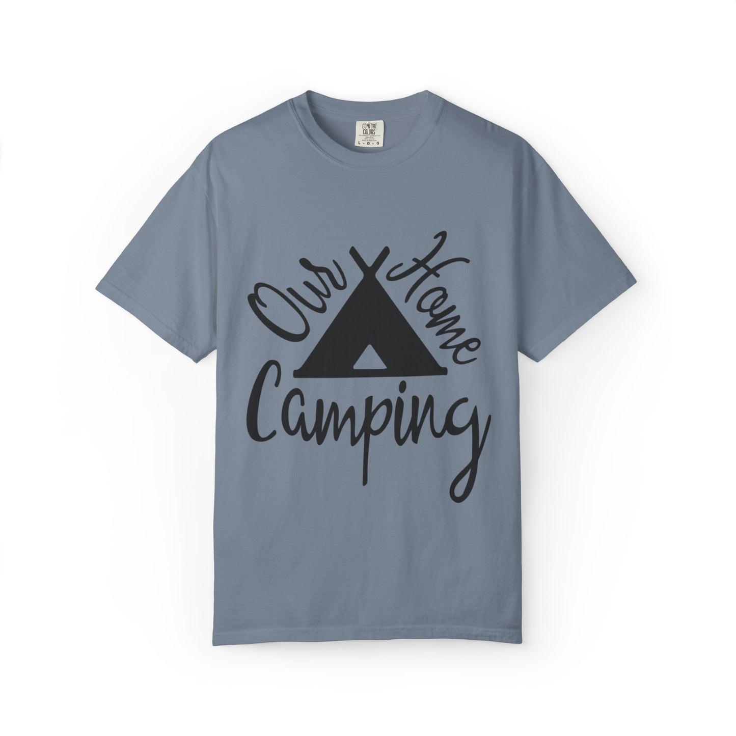Our Home Camping Freedom Fighter Adventure Lovers Tee Nature Exploration Bonfire Travel Van Unisex Heavy Cotton T-Shirt