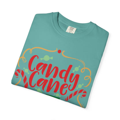 Candy Cane Cutie Enjoying Tee Tiny Helpers Jingle Bell Bling Festival Season Merry Christmas Unisex Heavy Cotton T-Shirt