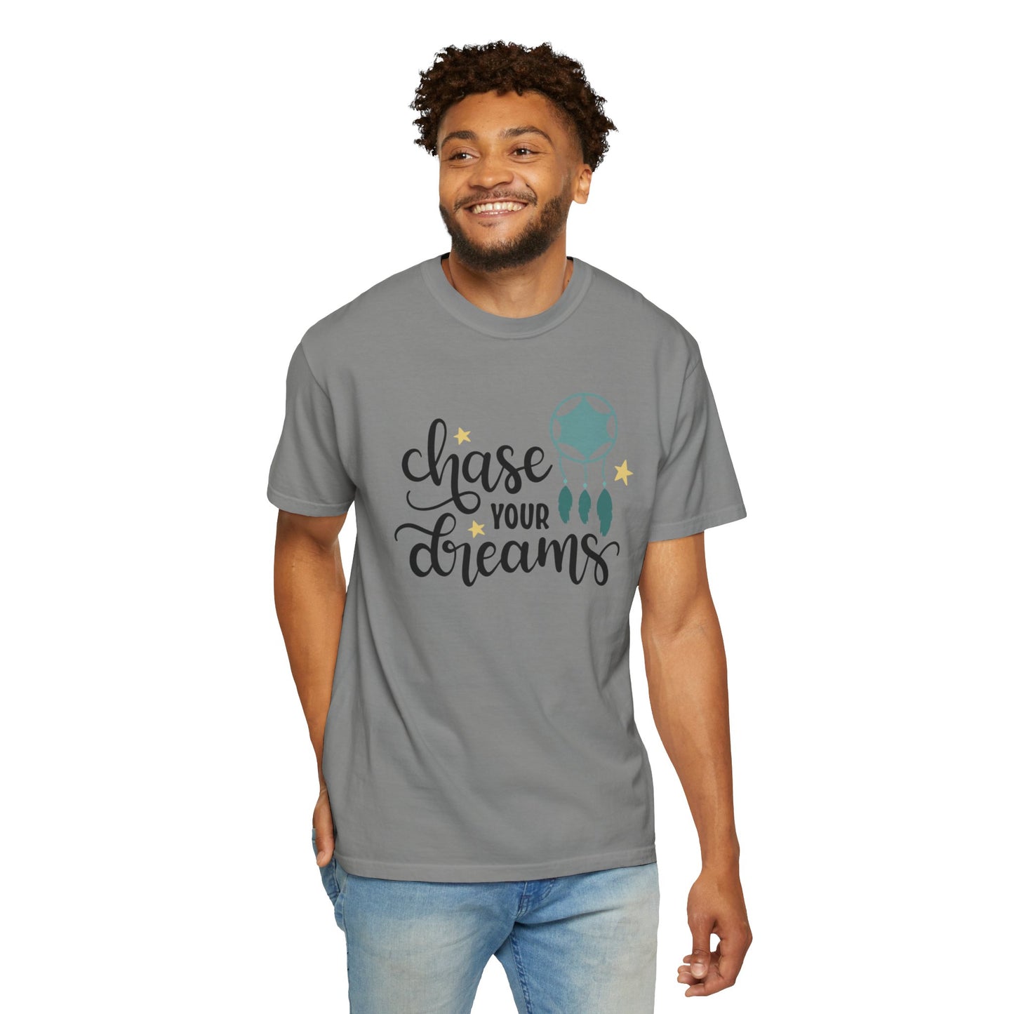 Chase Your Dreams Creativity Imagination Tee Determination Reach For The Stars Unisex Heavy Cotton T-Shirt