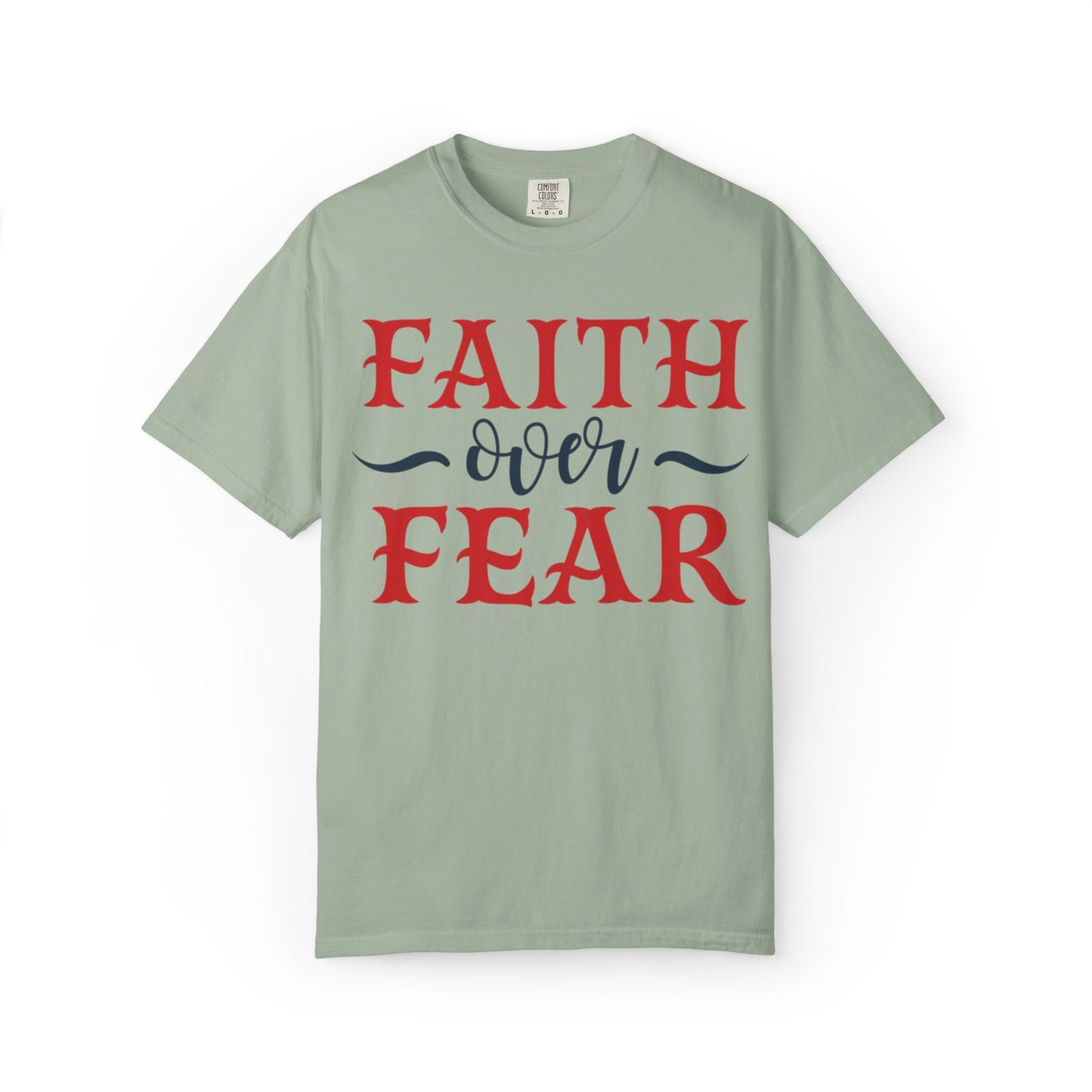 Faith Over Fear Stop Wishing Start Doing Action Goal Setting Modern Tee Achievement Self-Improvement Unisex Heavy Cotton T-Shirt