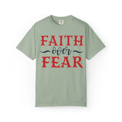 Faith Over Fear Stop Wishing Start Doing Action Goal Setting Modern Tee Achievement Self-Improvement Unisex Heavy Cotton T-Shirt
