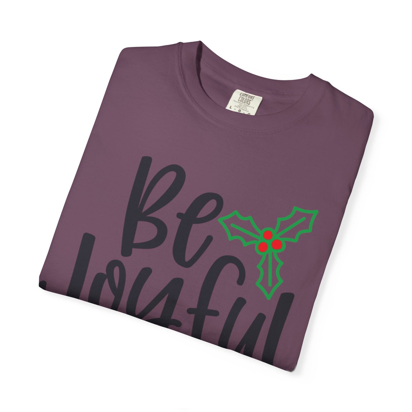 Be Joyful Festival Season Tee Twinkle Lights New Year Celebration Merry Christmas Noel Delight Unisex Heavy Cotton T-Shirt