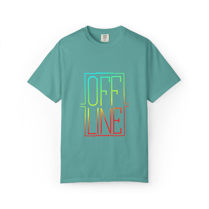 Offline Tech-Free Funny Tee Unplugged Disconnect Relaxation Peaceful Living No Screen Digital Break Unisex Heavy Cotton T-Shirt