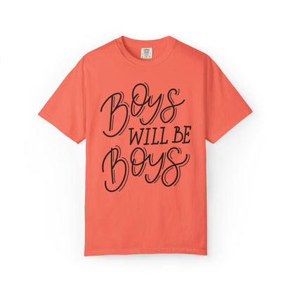 Funny Boys Will Be Boys Rule Heartwarming Sarcastic Decent Lovely Trendy Tee Sweet Stubborn Handsome Unisex Heavy Cotton T-Shirt