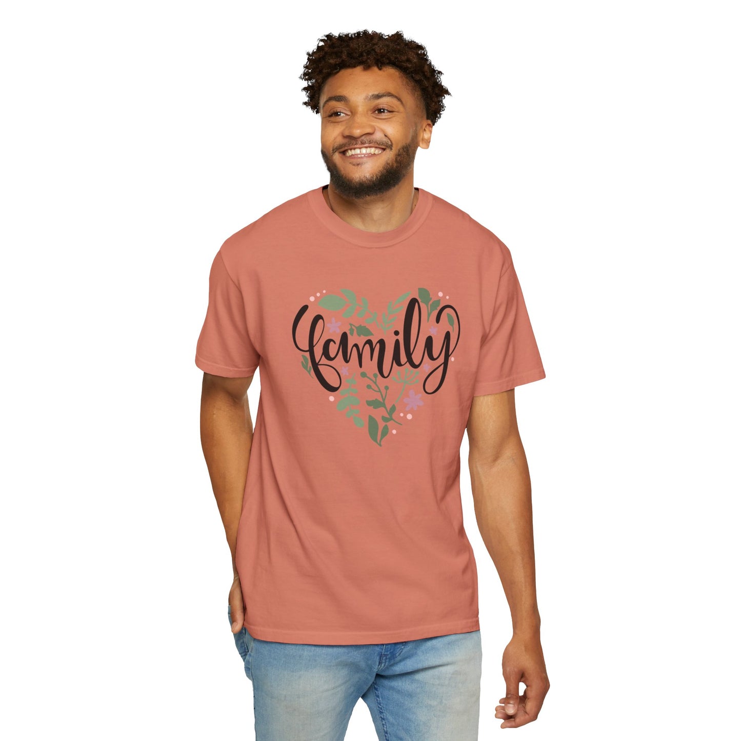 Family Trendy Tee Hug Rainbow Passion Unconditional Soulful Connection Siblings Love Parents Unisex Heavy Cotton T-Shirt