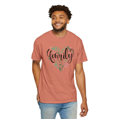 Family Trendy Tee Hug Rainbow Passion Unconditional Soulful Connection Siblings Love Parents Unisex Heavy Cotton T-Shirt