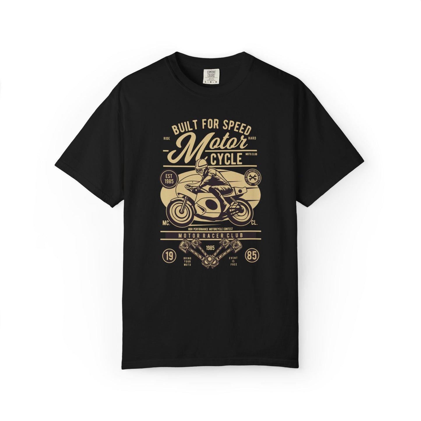Built For Speed Motorcycle Custom Engine Club Motorbike Lovers Trendy Tee High-speed Rider Adventure Racer Unisex Heavy Cotton T-Shirt