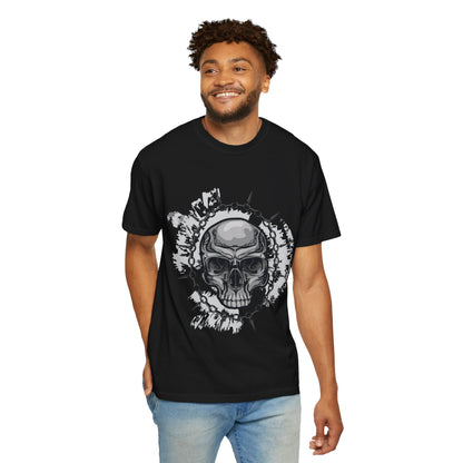 Chain Skull Cranium Head Anatomy Bones Trend Tee Horror Creepy Head X-ray Unisex Heavy Cotton T-Shirt