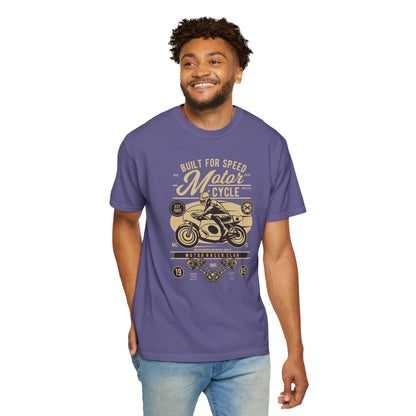 Built For Speed Motorcycle Custom Engine Club Motorbike Lovers Trendy Tee High-speed Rider Adventure Racer Unisex Heavy Cotton T-Shirt