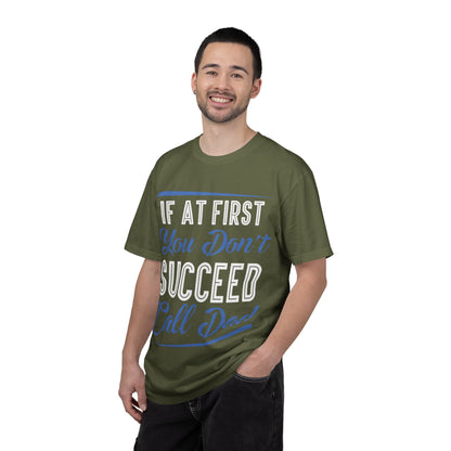 If At First You Don’t Succeed Call Dad Family Moments Fatherly Care Family Values Passion Graphic Print Style Tee Gift For Friends Family Fathers Day Birthday Celebrations Special Events Casual Wear