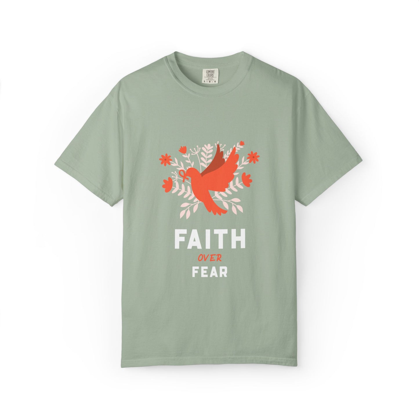 Faith Over Fear Stop Wishing Start Doing Action Goal Setting Modern Tee Achievement Self-Improvement Unisex Heavy Cotton T-Shirt