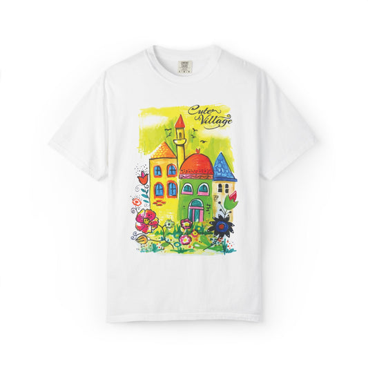 Cute Village Heartwarming Lovely Trendy Tee Sweet Charismatic Beautiful Fragrance Rose Passionate Artists Colors Unisex Heavy Cotton T-Shirt