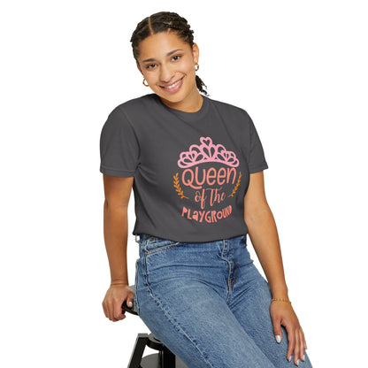 Queen Of The Playground Playtime Learning Objectives Early Toddlers Tee Childhood Development Unisex Heavy Cotton T-Shirt