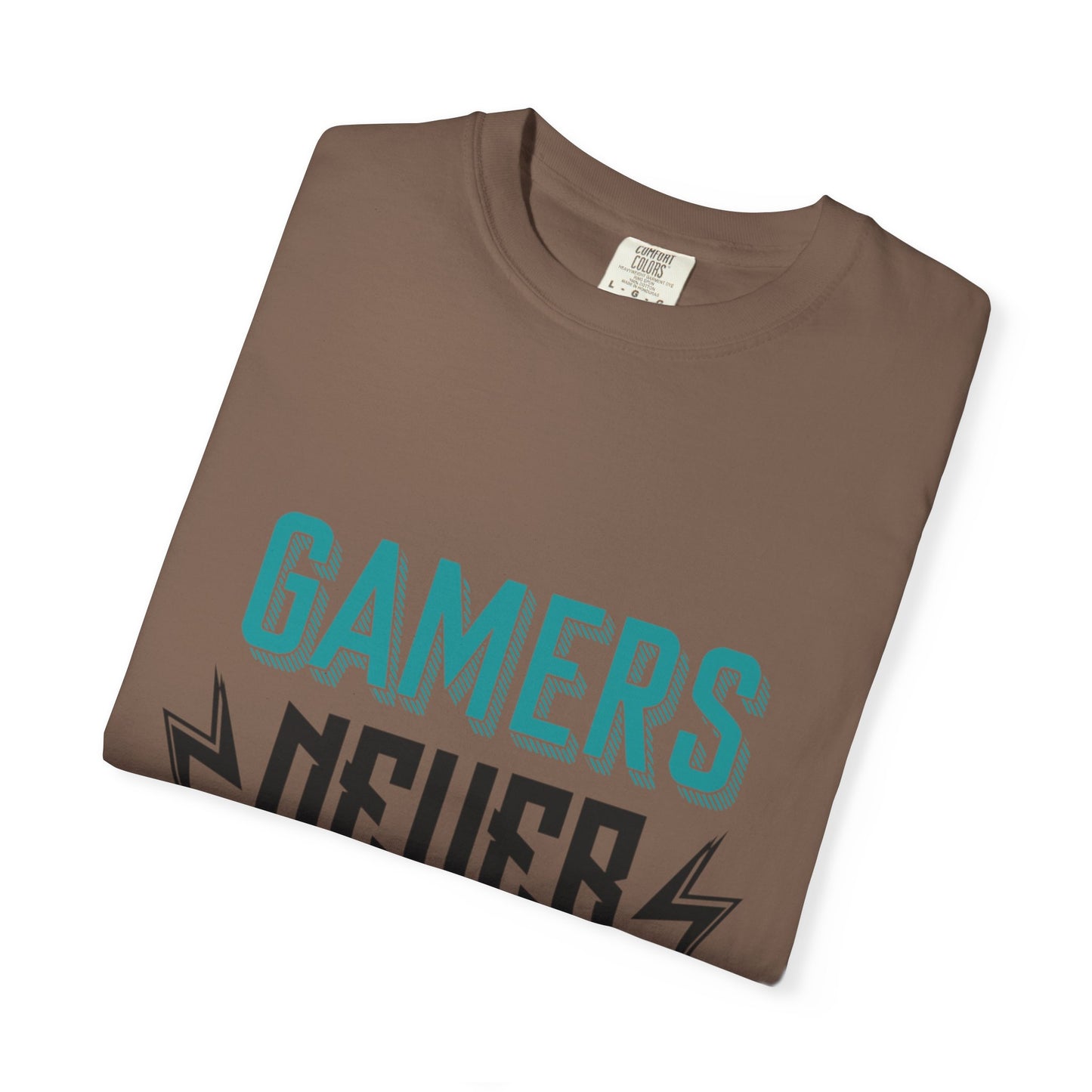 Gamers Never Die Warriors Tee Non-Stop Playing Obsession Mastery Thrill Unisex Heavy Cotton T-Shirt