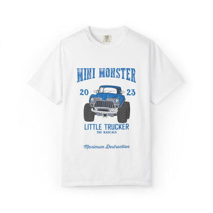 Funny Mini Monster Truck Manic Speed Truck Power Sarcastic Extreme Adventure Four-Wheel Drive Unisex Heavy Cotton T-Shirt