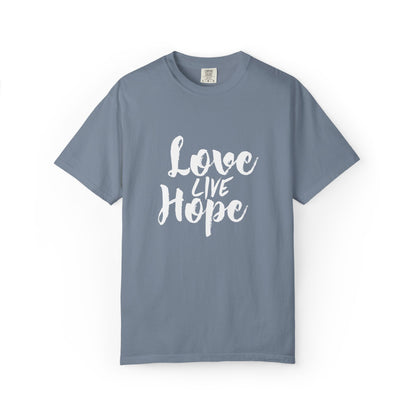 Love live hope Modern Tee Achievement Self-Improvement Unisex Heavy Cotton T-Shirt