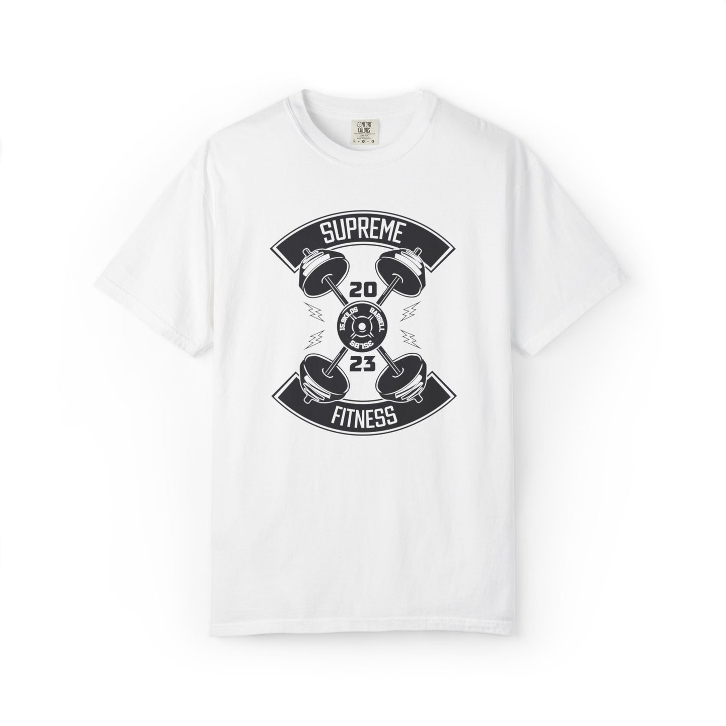 Inspirational Supreme Fitness Body Building Health & Supplements Fitness Lovers Dumbbells Bodybuilders Unisex Heavy Cotton T-Shirt