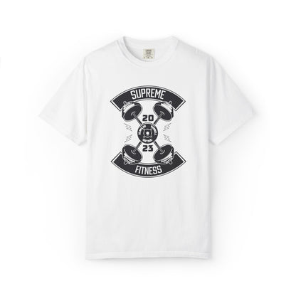 Inspirational Supreme Fitness Body Building Health & Supplements Fitness Lovers Dumbbells Bodybuilders Unisex Heavy Cotton T-Shirt