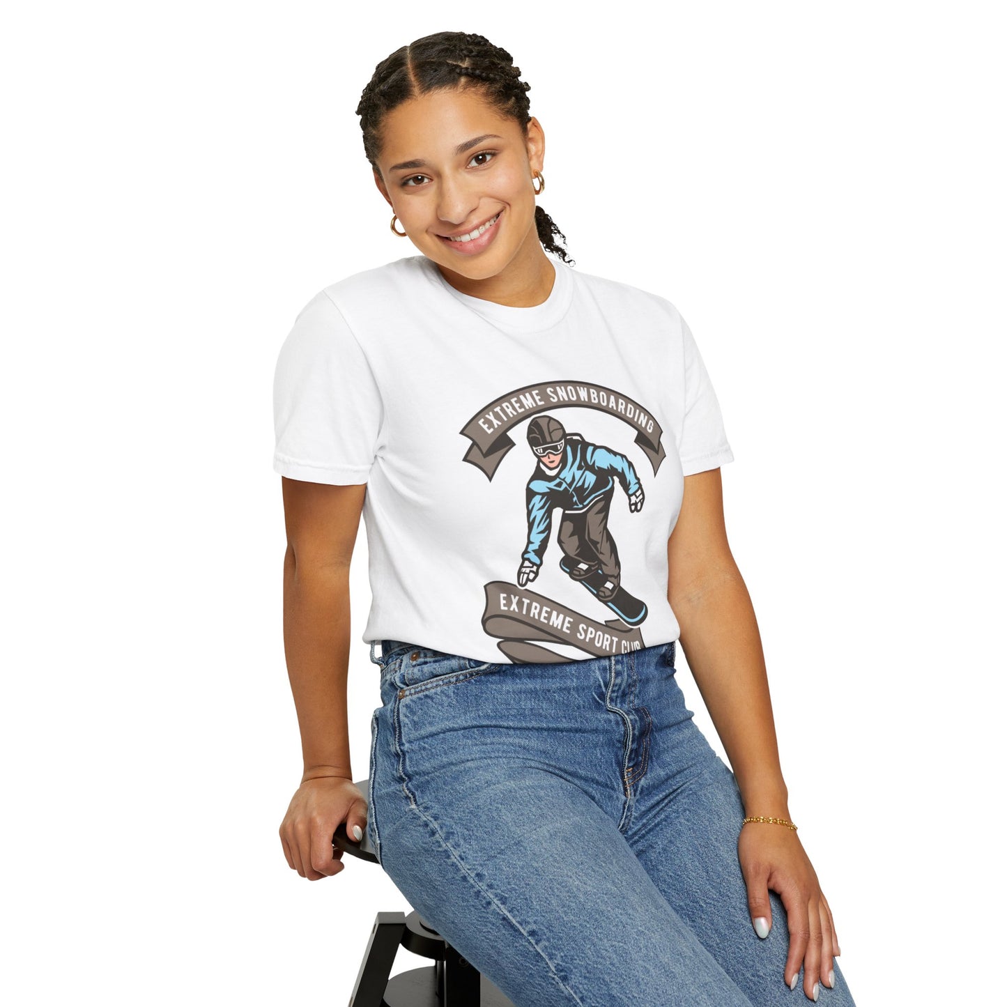 Extreme Snowboarding Sports Club Holly Jolly Winter Tee Wonderland Unisex Heavy Cotton T-Shirt
