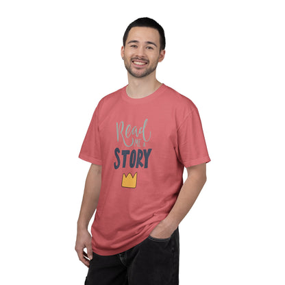 Read Me A Story Time Travel Superhero Parallel Trendy Tee Universe Fiction Connection Grand Parents Unisex Heavy Cotton T-Shirt