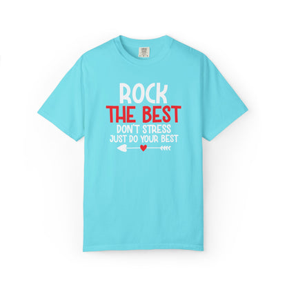 Motivational Rock The Best Stop Wishing Start Doing Action Goal Setting Modern Tee Achievement Self-Improvement Unisex Heavy Cotton T-Shirt