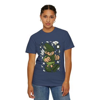 Rhino Robin Hood Folklore Mashup Tee Forest Guardian Adventure Story Fantasy Character Unisex Heavy Cotton T-Shirt