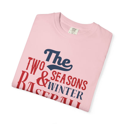 The Two Seasons Winter & Baseball Pitcher’s Snow Peace Tee Scoreboard Smiles Inning Of Joy Unisex Heavy Cotton T-Shirt