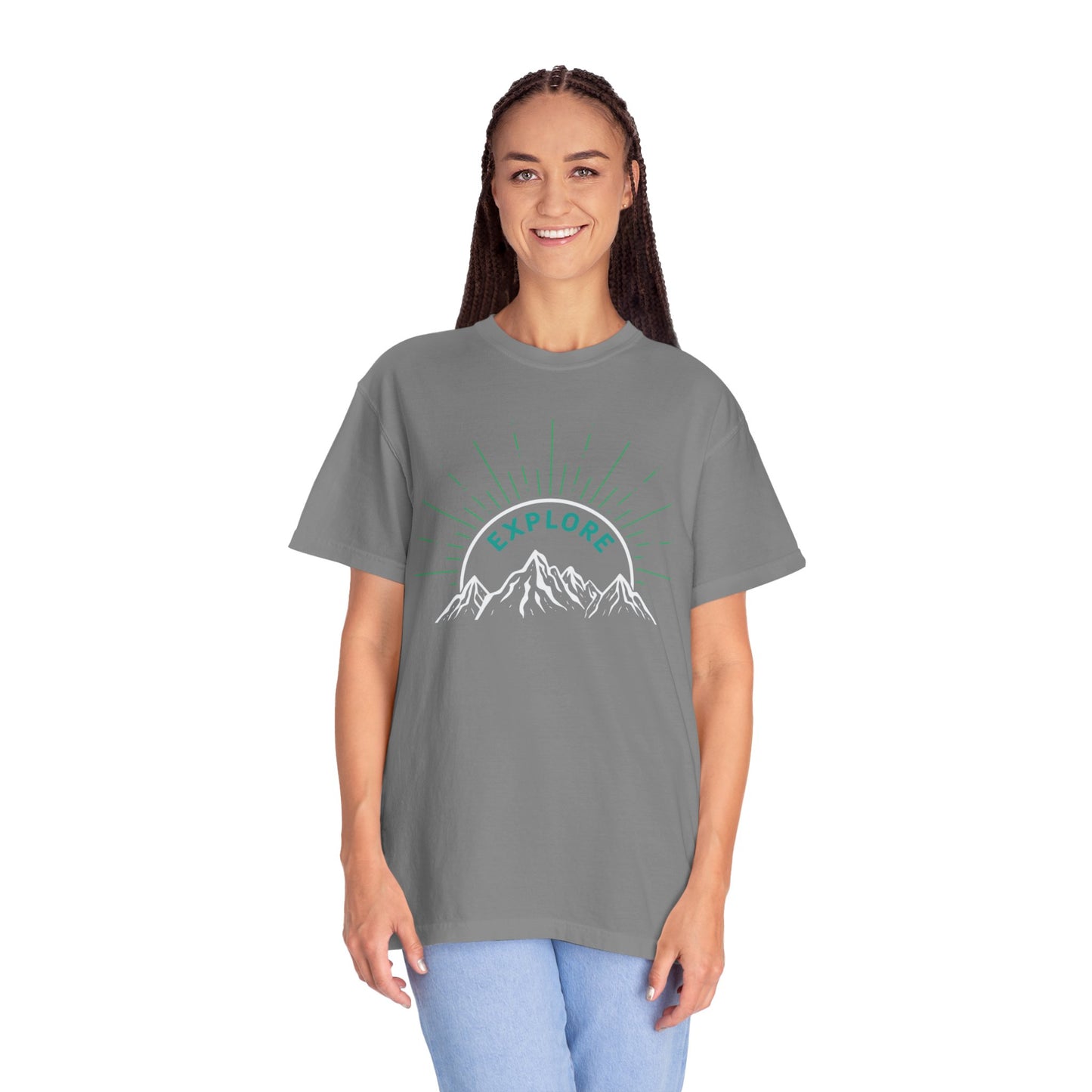 Funny Explore Mountain Adventure Tee Sarcastic Alpine Discover Camping Forest Unisex Heavy Cotton T-Shirt