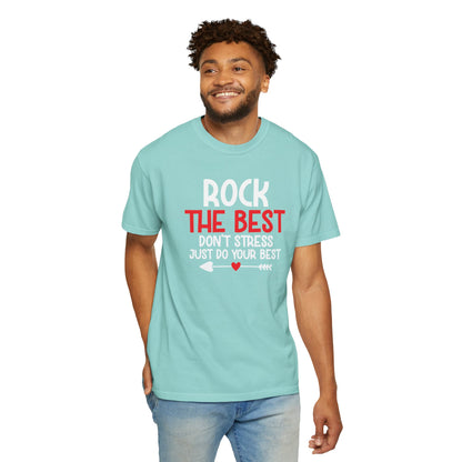 Motivational Rock The Best Stop Wishing Start Doing Action Goal Setting Modern Tee Achievement Self-Improvement Unisex Heavy Cotton T-Shirt