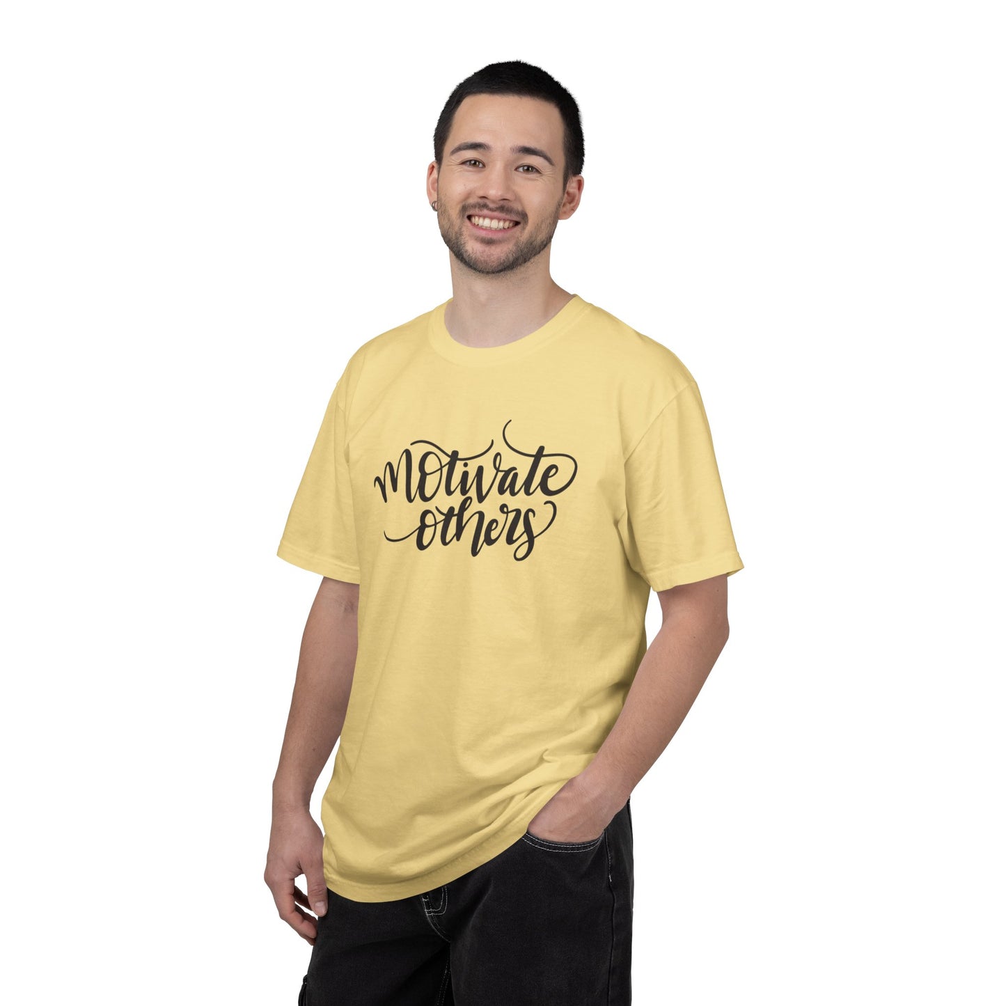 Motivate Others Leadership Inspiration Tee Positive Feedback Passion Self-Belief Professional Attitude Unisex Heavy Cotton T-Shirt