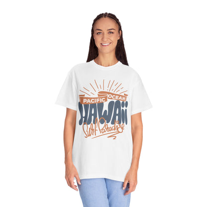 Enjoyable Pacific Ocean Hawaii Wave Rider Beach Life Sun Sand Sea Seashells Sea Waves Beach Sun Glasses Beach Surfers Unisex Heavy Cotton T-Shirt