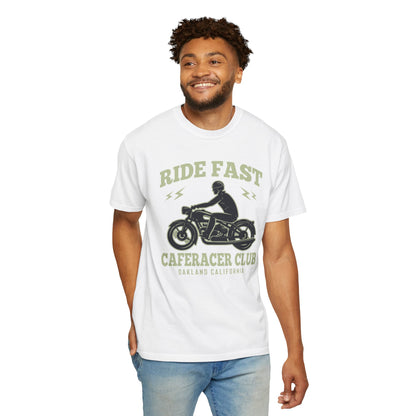 Thriller Ride Fast Caferacer Motorcycle Club Bike Lovers High-speed Adventure Bike Unisex Heavy Cotton T-Shirt