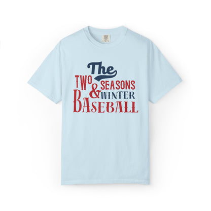 The Two Seasons Winter & Baseball Pitcher’s Snow Peace Tee Scoreboard Smiles Inning Of Joy Unisex Heavy Cotton T-Shirt