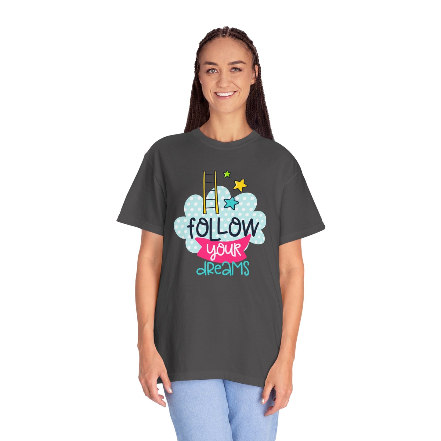 Follow Your Dreams Aspiration Determination Courage Night Wishes Unisex Heavy Cotton T-Shirt