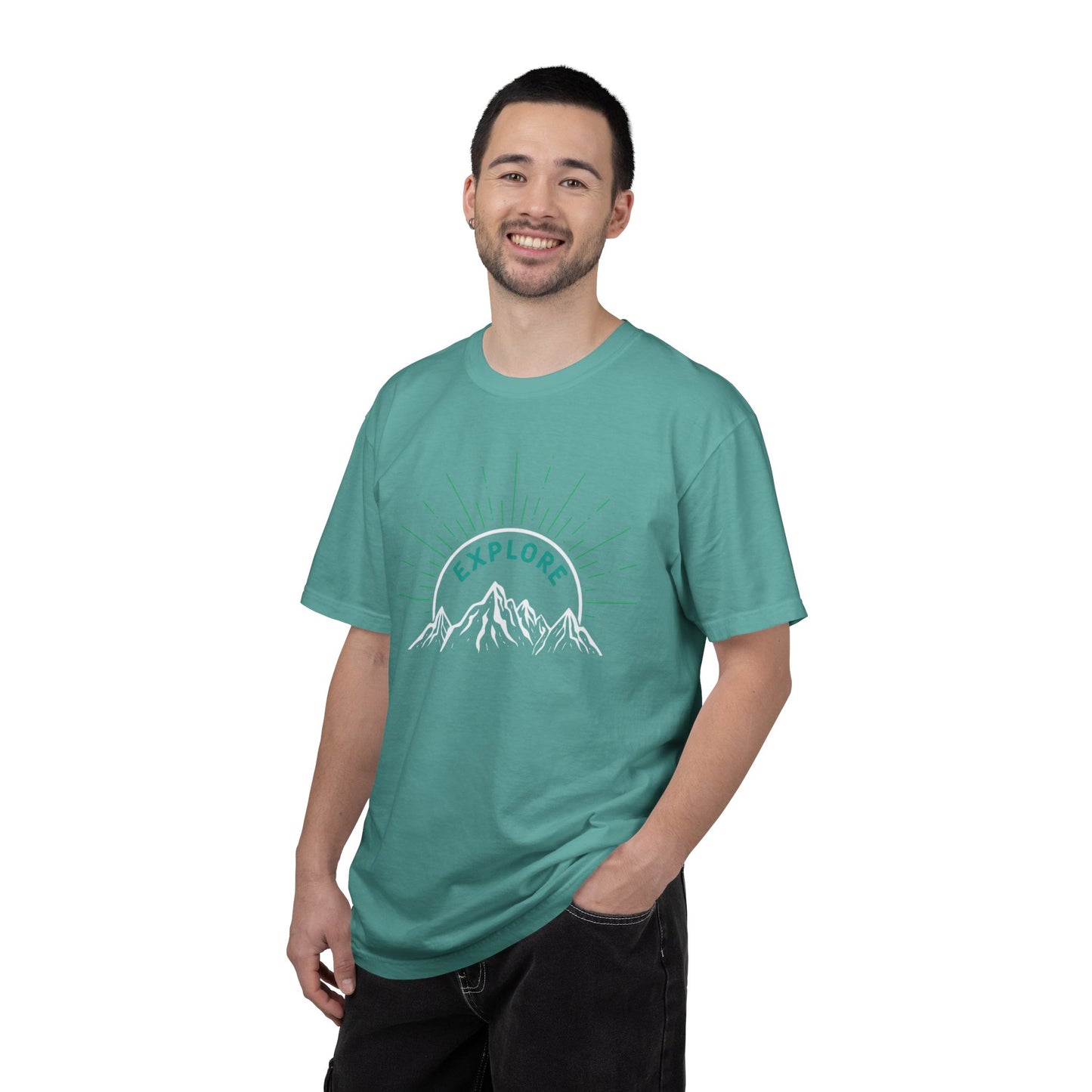 Funny Explore Mountain Adventure Tee Sarcastic Alpine Discover Camping Forest Unisex Heavy Cotton T-Shirt