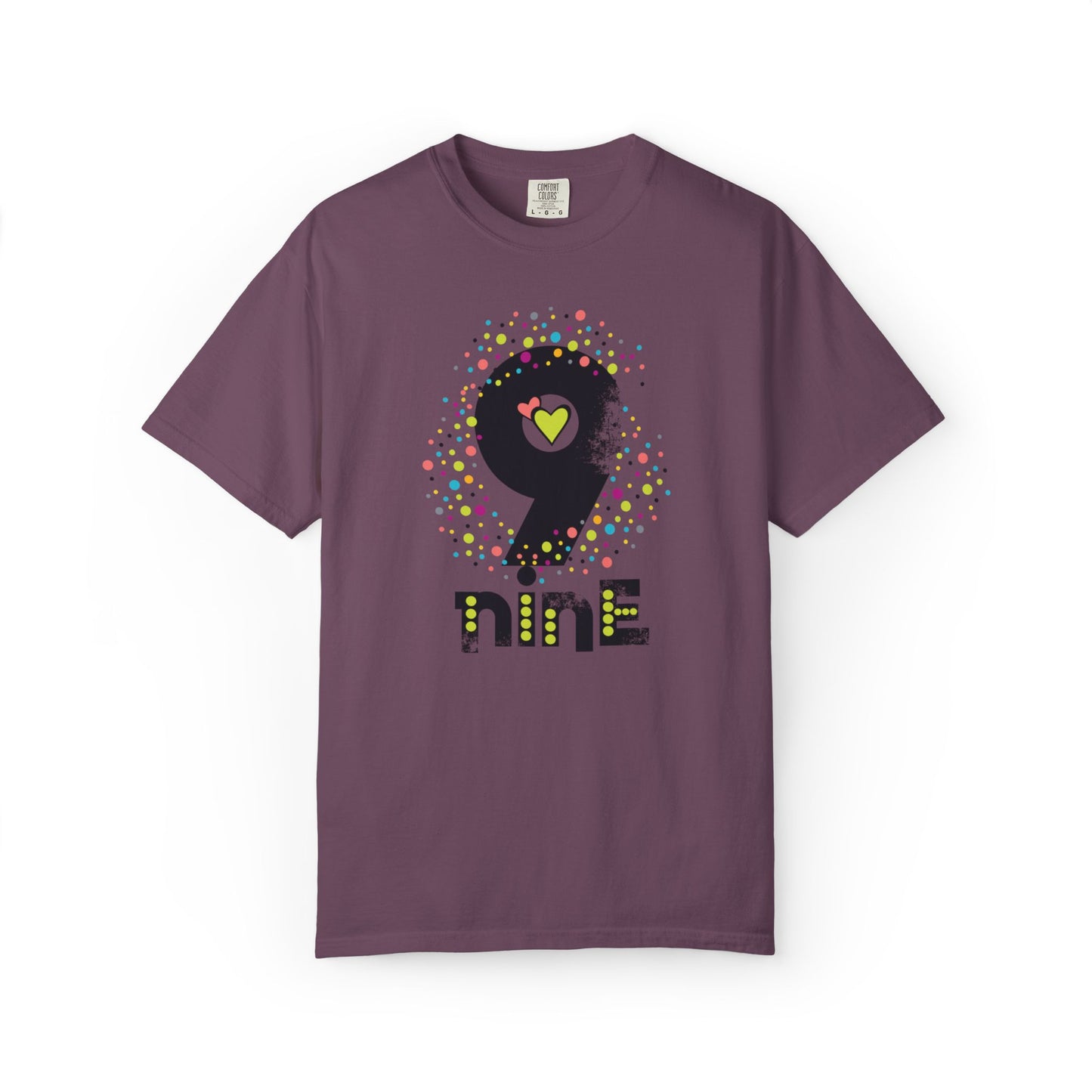 9 Nine Number Flowers Heartwarming Lovely Trendy Tee Sweet Charismatic Beautiful Fragrance Rose Unisex Heavy Cotton T-Shirt