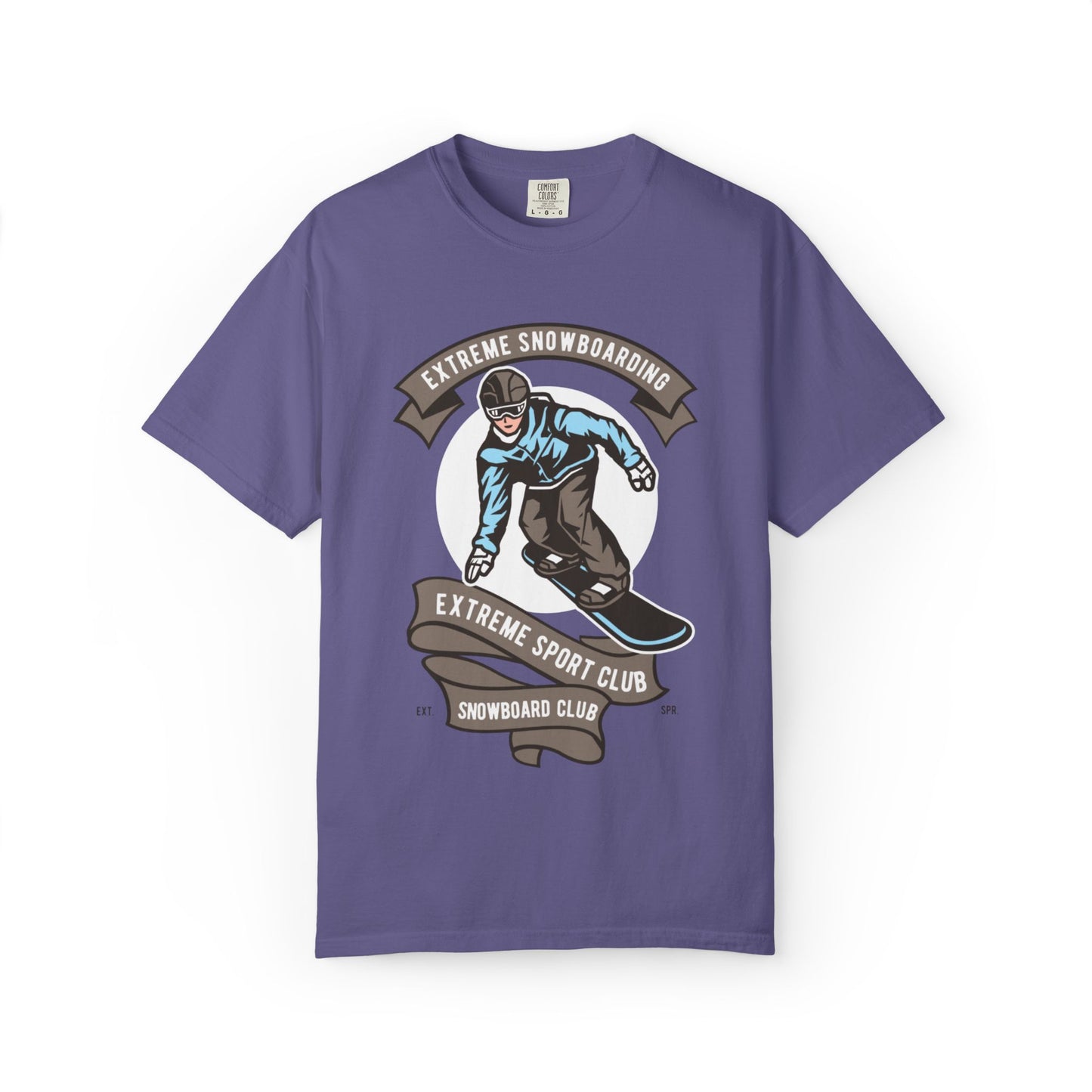 Extreme Snowboarding Sports Club Holly Jolly Winter Tee Wonderland Unisex Heavy Cotton T-Shirt