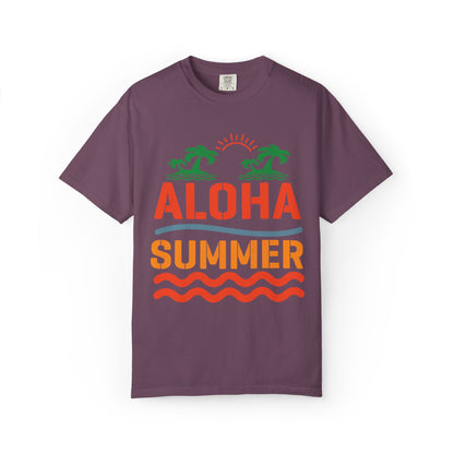 Exciting Aloha Summer Sunshine Beach Days White Sand Summer Camp Vacation Mode Sunny Days Unisex Heavy Cotton T-Shirt