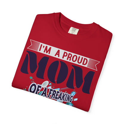 Proud Mom Telecom Engineer Mobile Technology Signal Processing Digital Communication Radio Frequencies Unisex Heavy Cotton T-Shirt