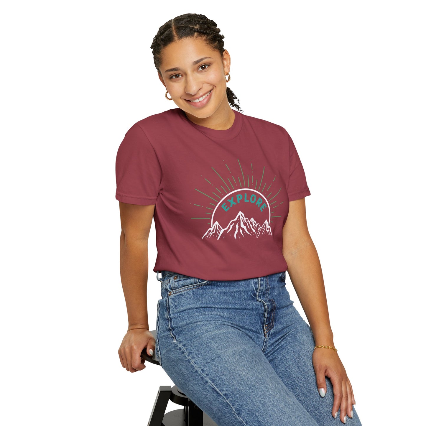 Funny Explore Mountain Adventure Tee Sarcastic Alpine Discover Camping Forest Unisex Heavy Cotton T-Shirt