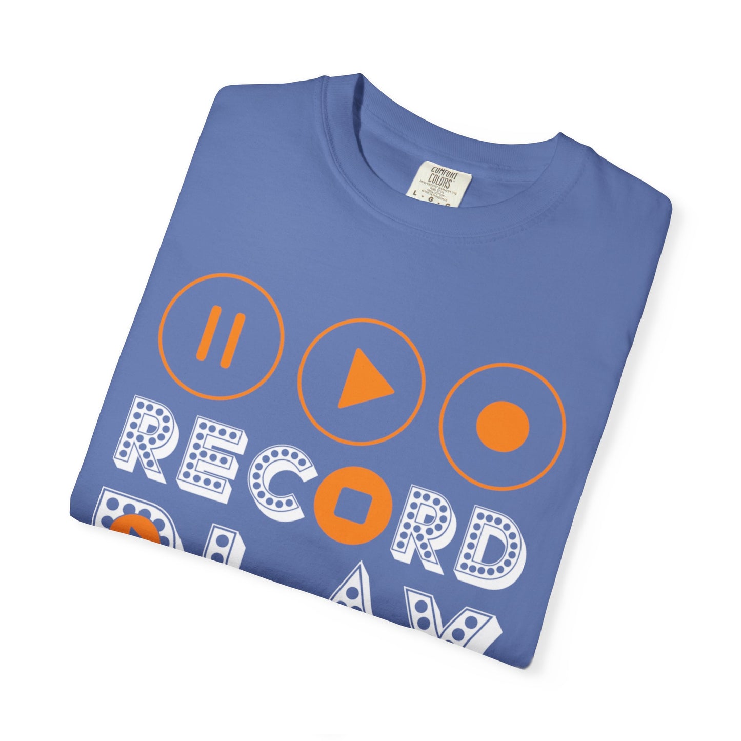 Thrilling Record Play Pause Playback Actions Sound Management Audio Functions Unisex Heavy Cotton T-Shirt