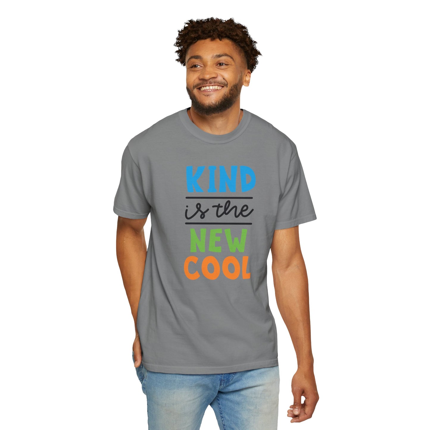 Kind Is The New Cool Positive Affirmation Tee Heartfelt Advice Inspirational Words Unisex Heavy Cotton T-Shirt