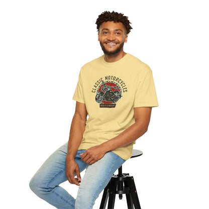 Classic Motorcycles Custom Engine Club Motorbike Lovers Trendy Tee High-speed Rider Adventure Racer Unisex Heavy Cotton T-Shirt