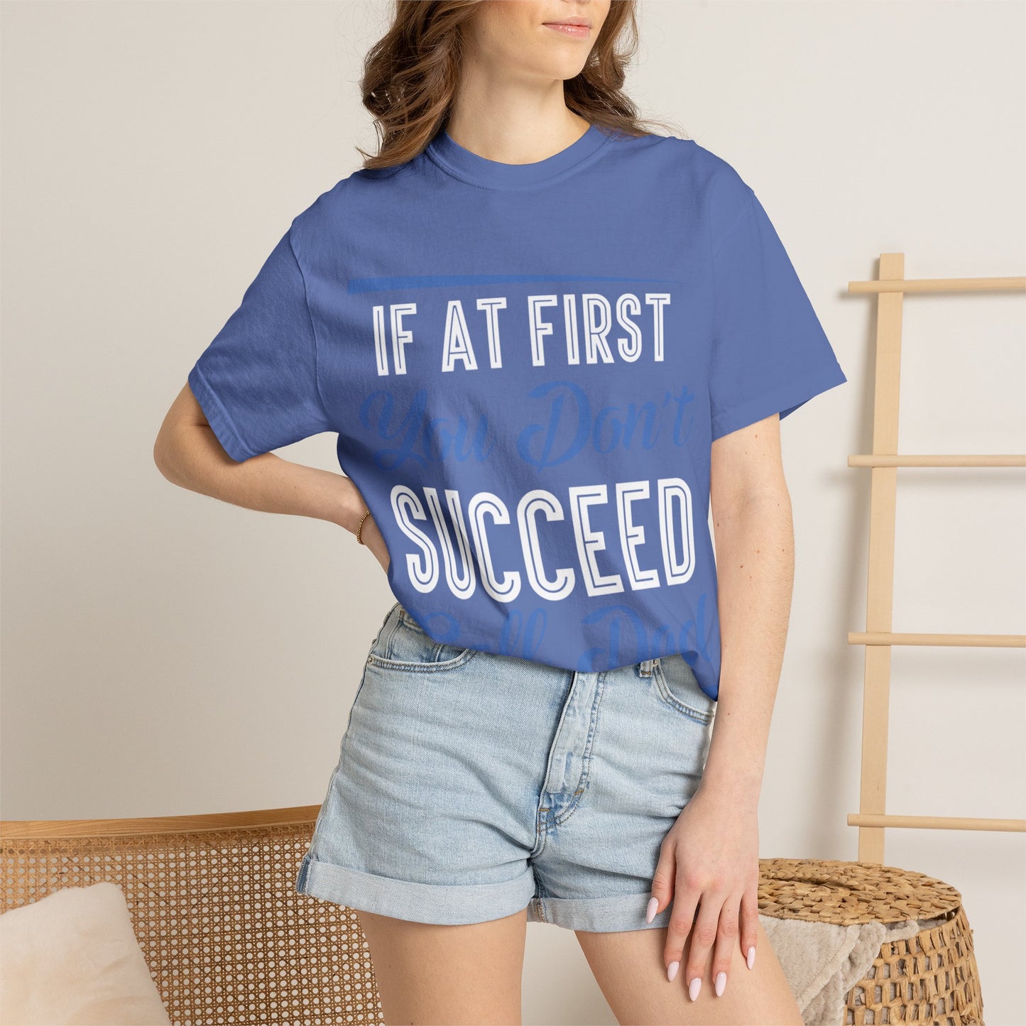 If At First You Don’t Succeed Call Dad Family Moments Fatherly Care Family Values Passion Graphic Print Style Tee Gift For Friends Family Fathers Day Birthday Celebrations Special Events Casual Wear