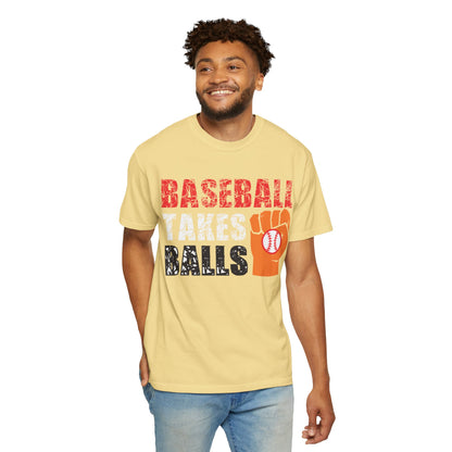 Baseball Takes Ball Defensive Prowess Tee Fielding Excellence Outfield Expertise Unisex Heavy Cotton T-Shirt