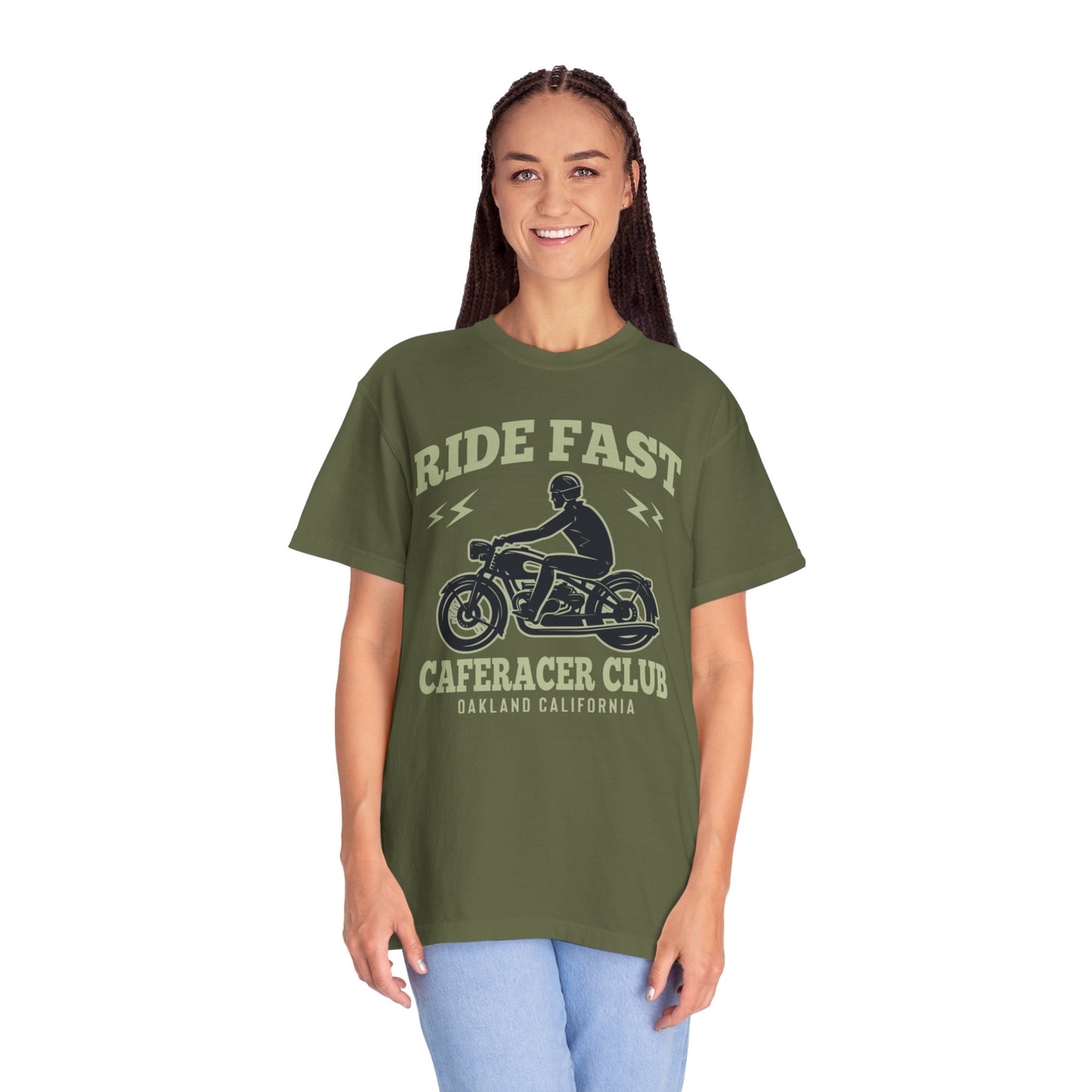 Thriller Ride Fast Caferacer Motorcycle Club Bike Lovers High-speed Adventure Bike Unisex Heavy Cotton T-Shirt