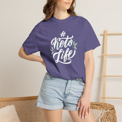 Keto Life Low-Carb Vegetables Tee Moderate Protein Fat Adaptation Intermittent Fasting Unisex Heavy Cotton T-Shirt